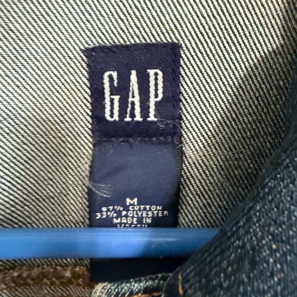 GAP Trucker Denim Jacket w/Steve Miller Band Graphic on Back Size M - Picture 6 of 8